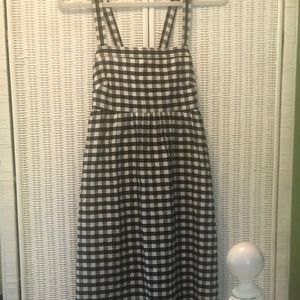 J. Crew Black/White Checkered Sundress Size 6